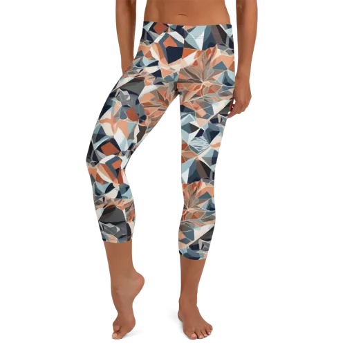 Mosaic Bloom on a Capri Leggings