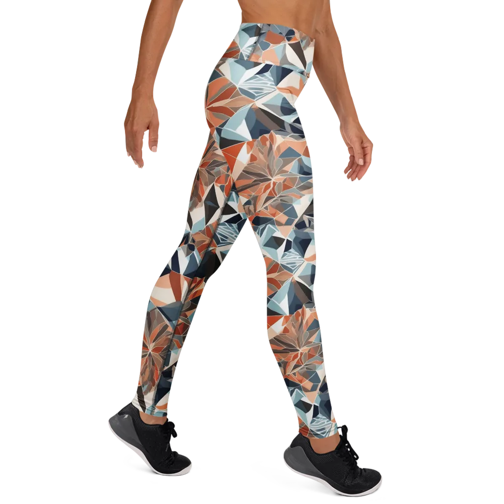 Mosaic Bloom on Yoga Leggings — Right