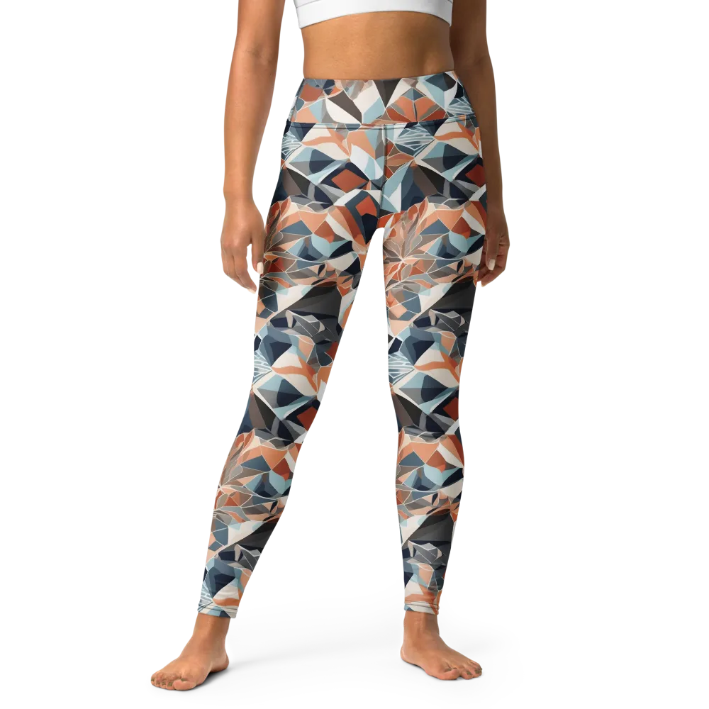 Mosaic Bloom on Yoga Leggings — Front