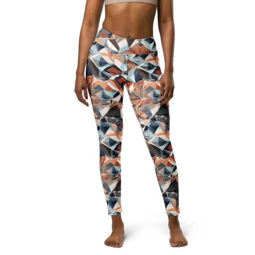 Mosaic Bloom on a Yoga Leggings