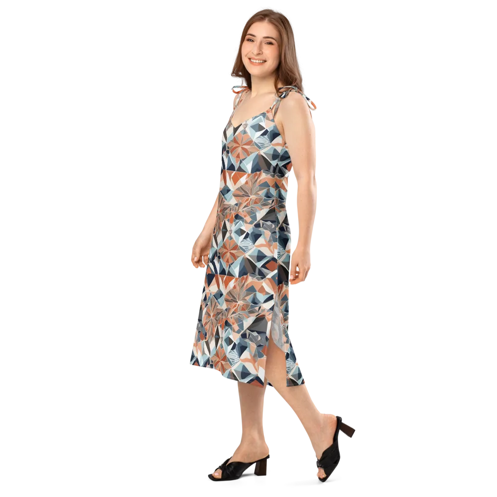Mosaic Bloom on Slip Dress — Left Front