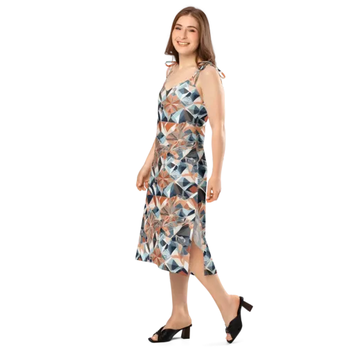 Mosaic Bloom on a Slip Dress