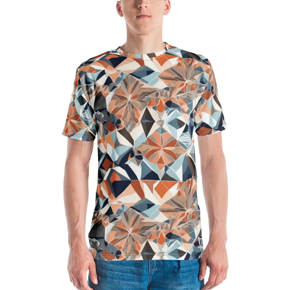 Mosaic Bloom on Men's Crew Neck T-Shirt — Front