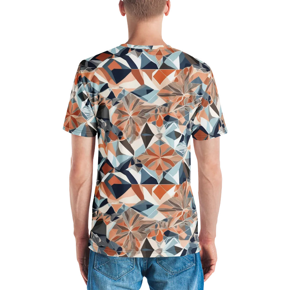 Mosaic Bloom on Men's Crew Neck T-Shirt — Back