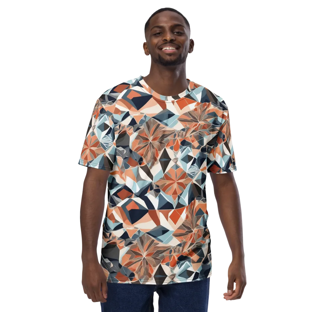 Mosaic Bloom on Men's Crew Neck T-Shirt — Front