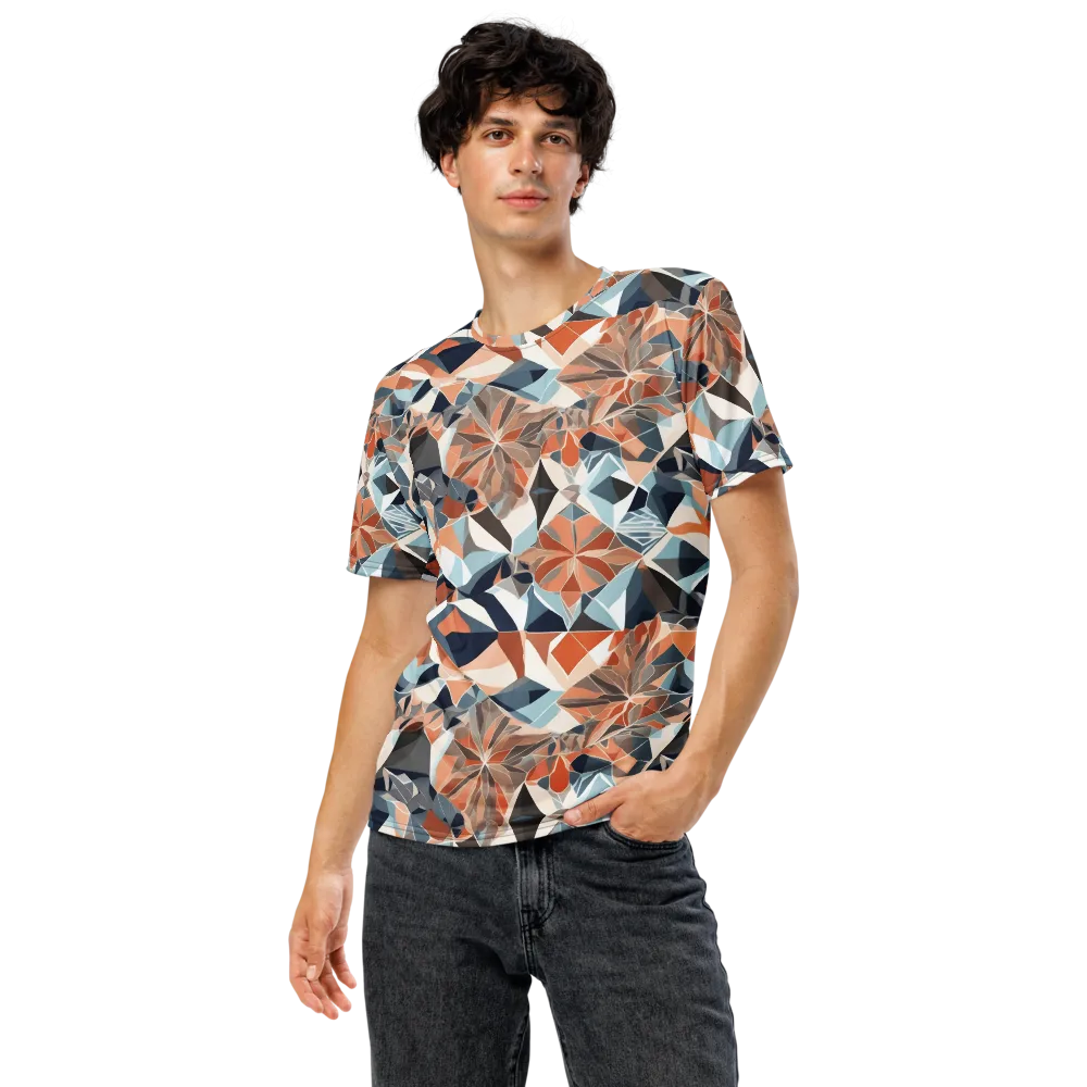 Mosaic Bloom on Men's Crew Neck T-Shirt — Front