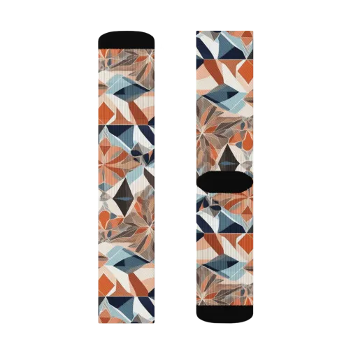 Mosaic Bloom on a Socks