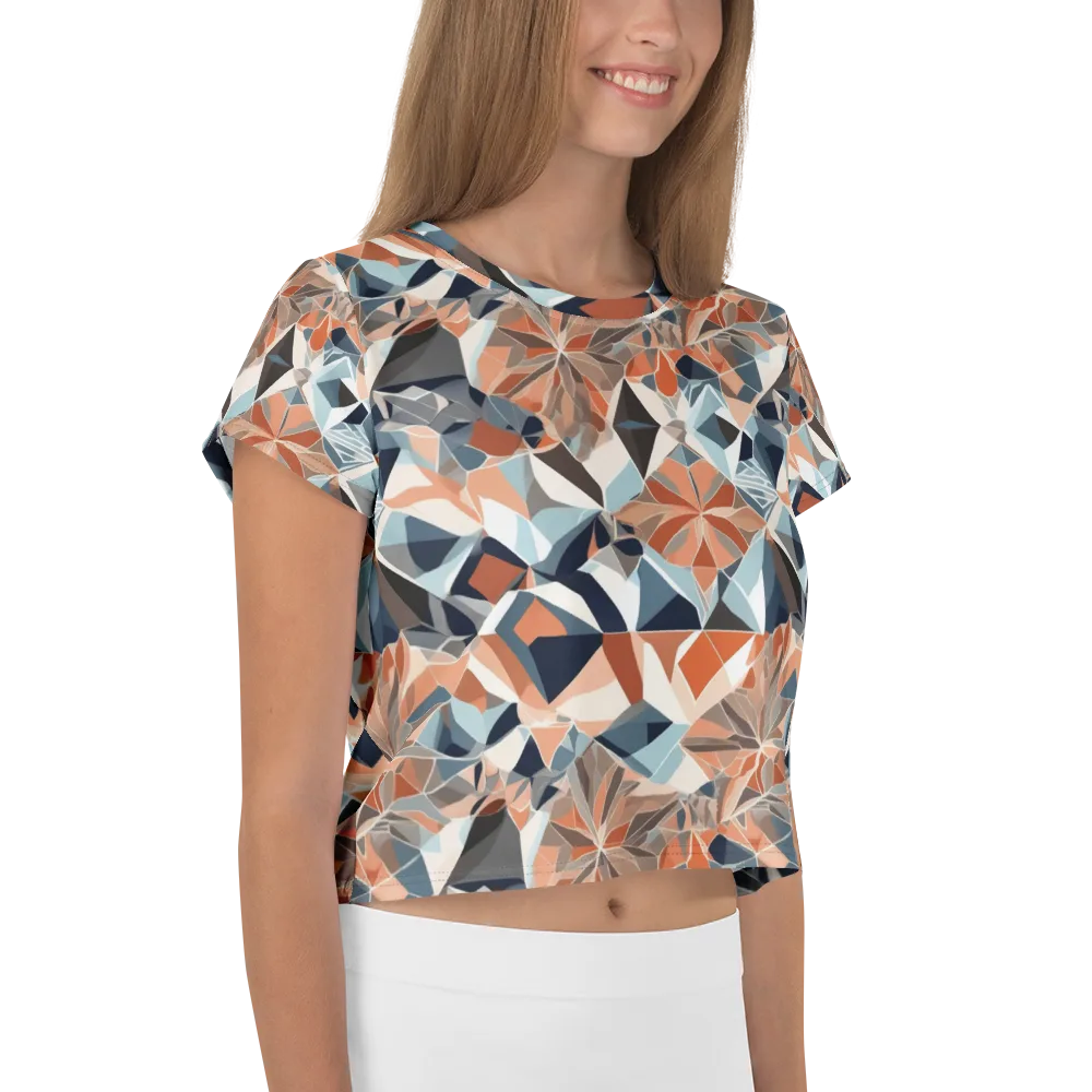 Mosaic Bloom on Crop Tee — Right