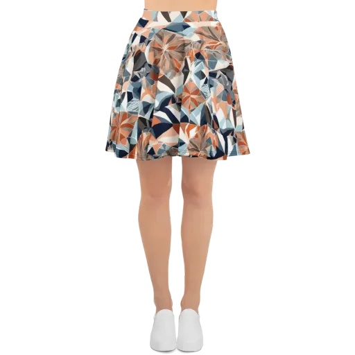 Mosaic Bloom on a Skater Skirt