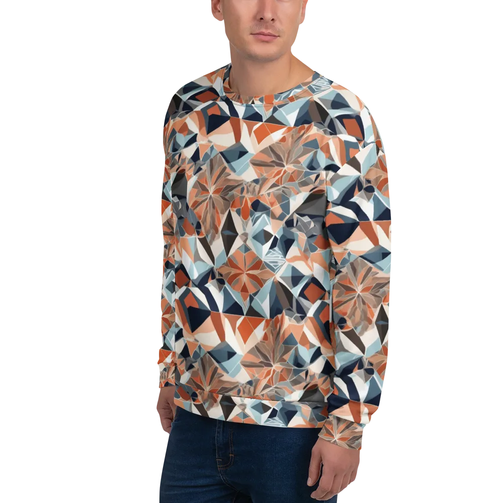 Mosaic Bloom on Sweatshirt — Left Front