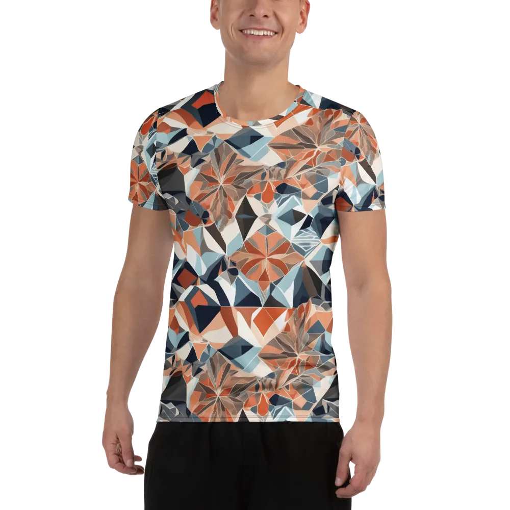 Mosaic Bloom on Men's Athletic T-Shirt — Front