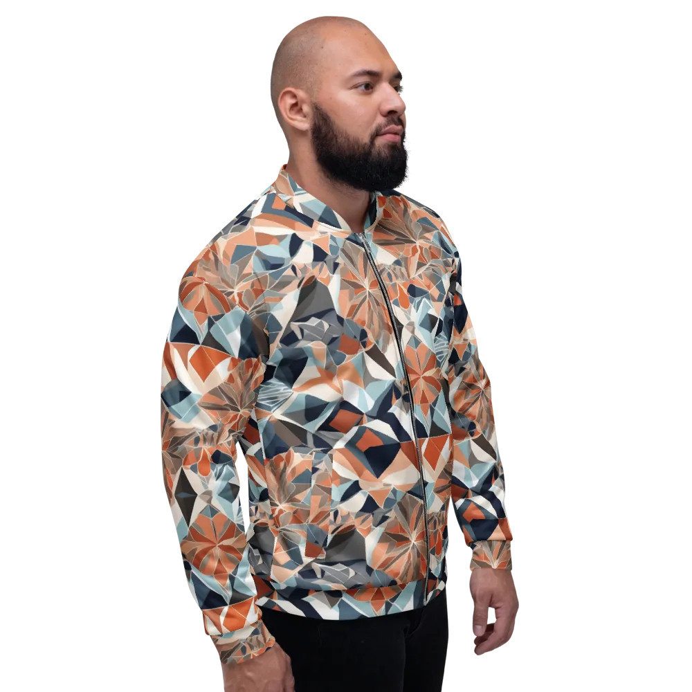 Mosaic Bloom on Bomber Jacket — Right