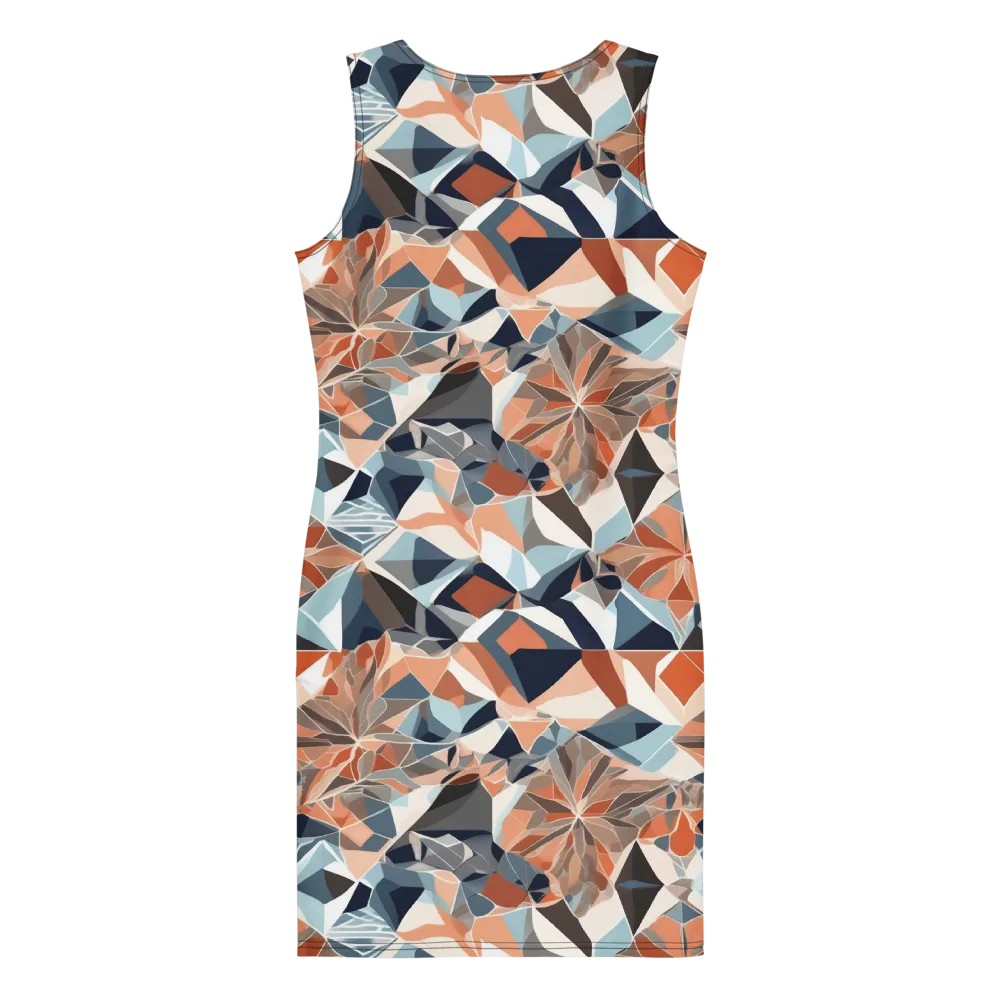 Mosaic Bloom on Bodycon Dress — Back