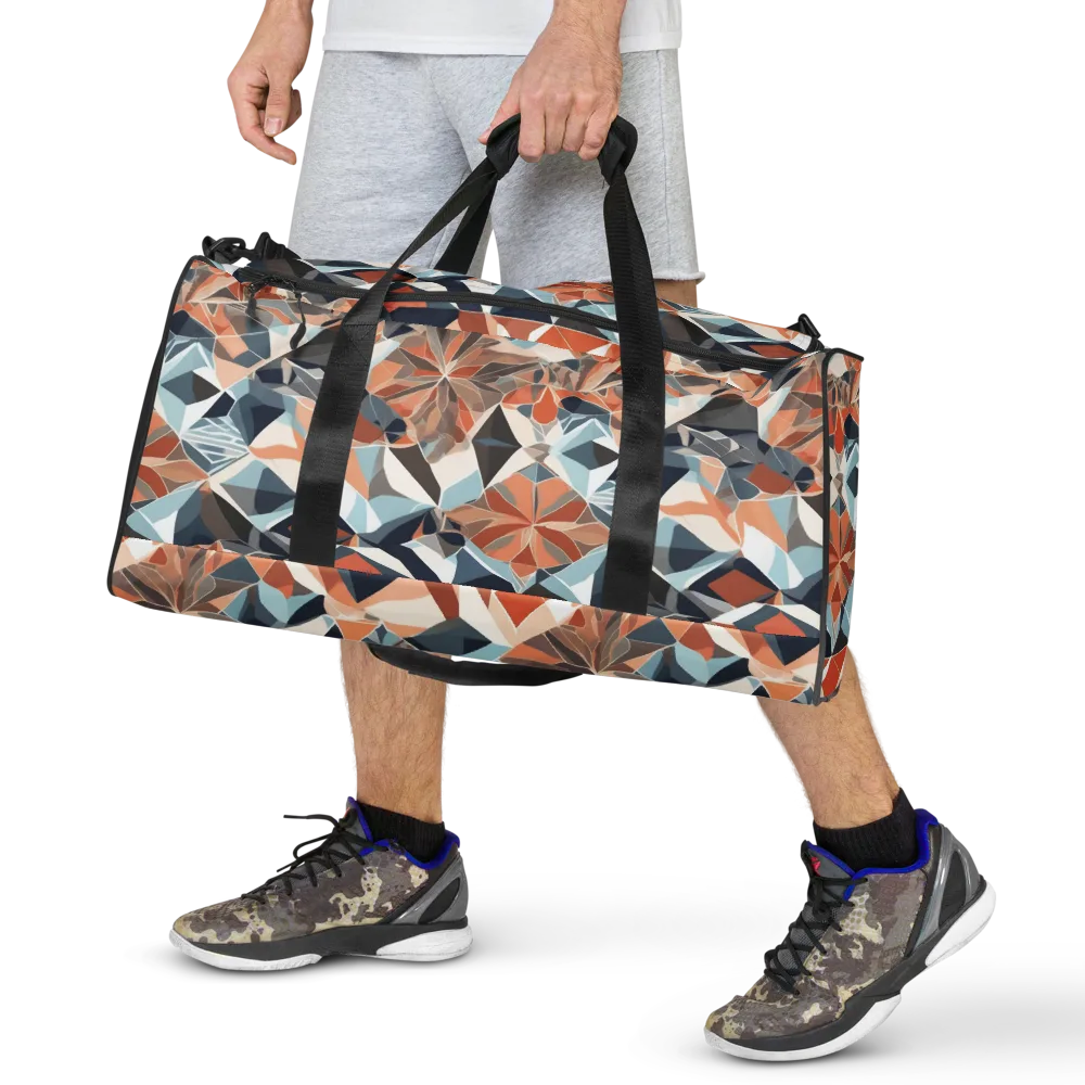 Mosaic Bloom on Duffle Bag — Front
