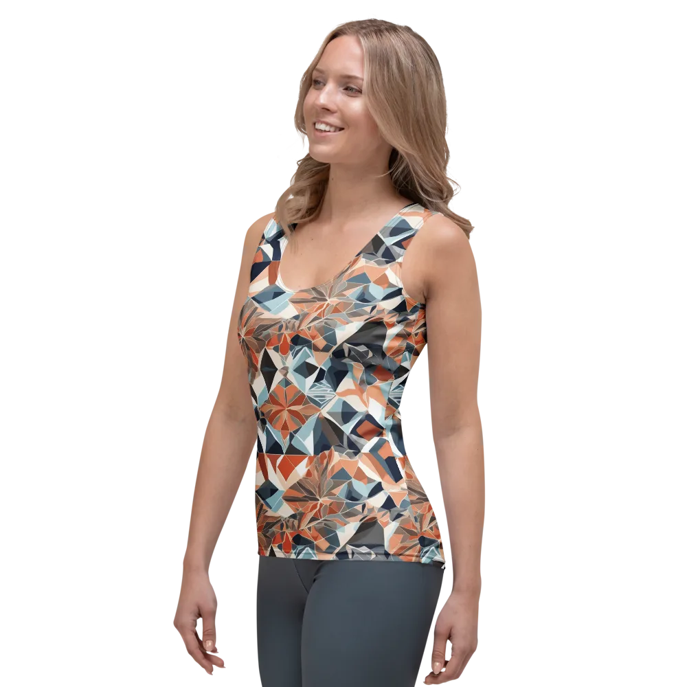 Mosaic Bloom on Women's Tank Top — Left Front