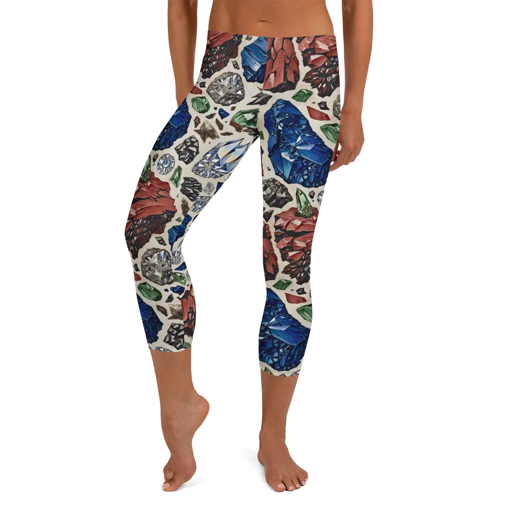Mineral Menagerie on Capri Leggings — Front