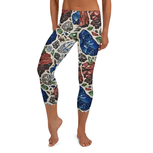 Mineral Menagerie on a Capri Leggings