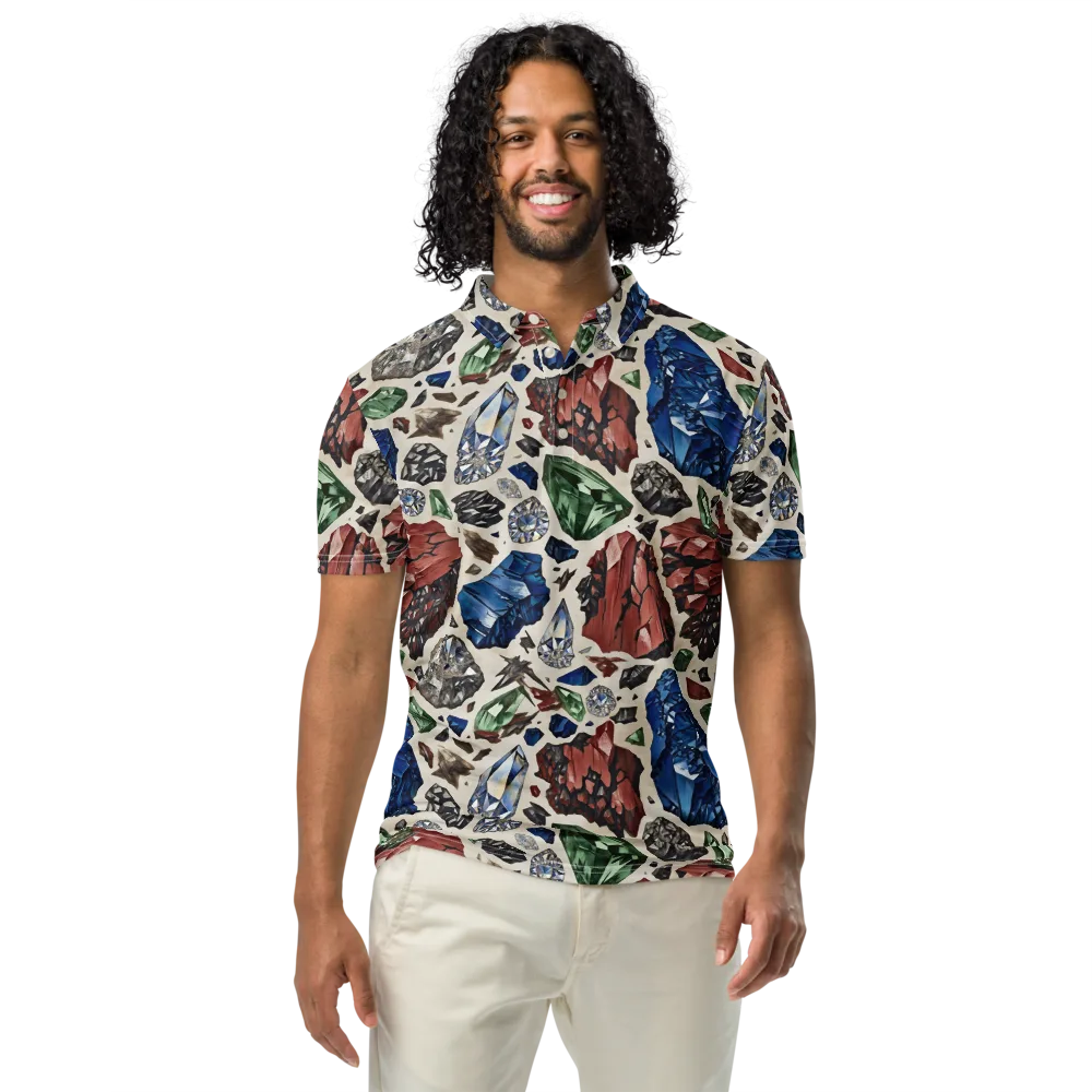 Mineral Menagerie on Men's Slim Fit Polo Shirt — Front