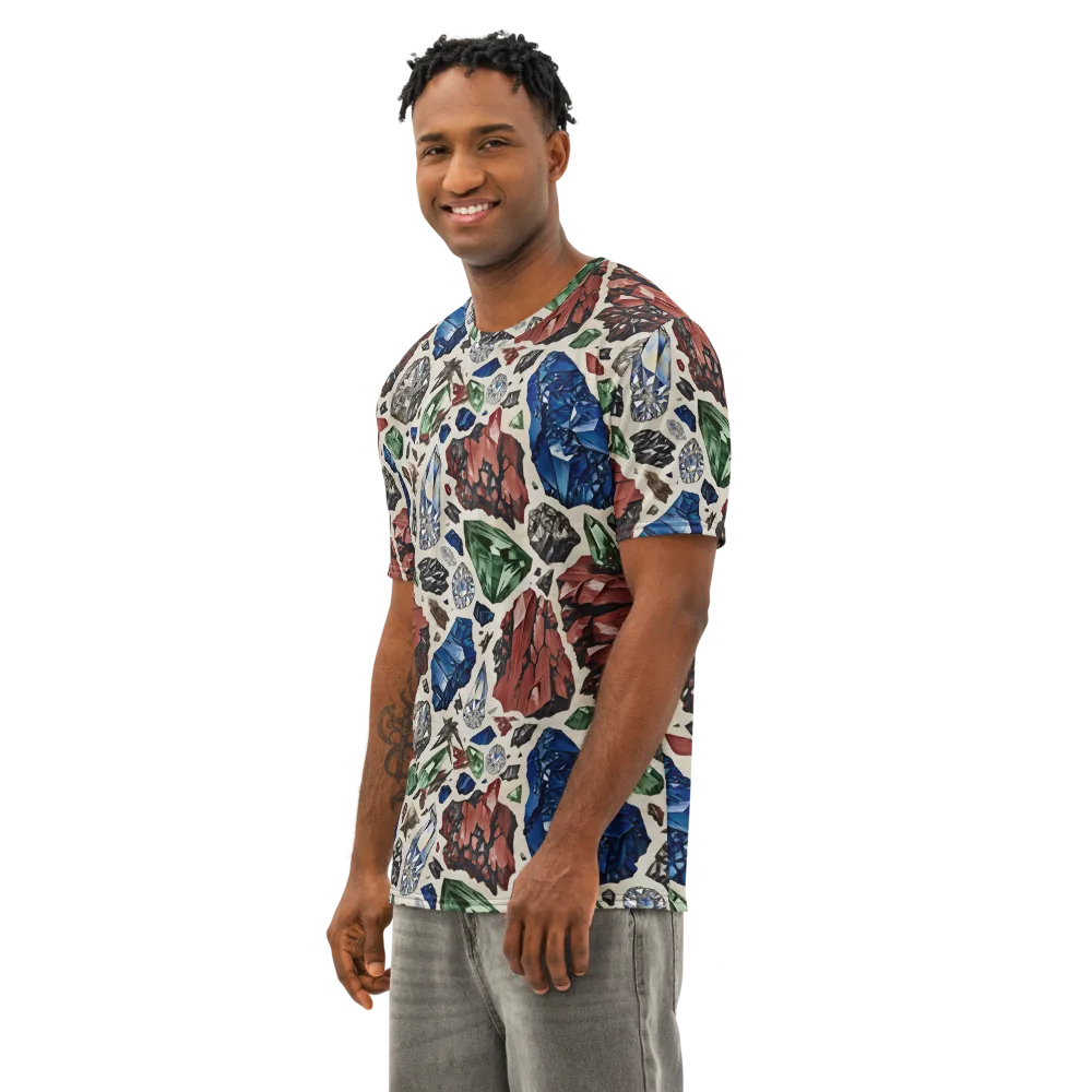 Mineral Menagerie on Men's Cotton Crew Neck T-Shirt — Left Front