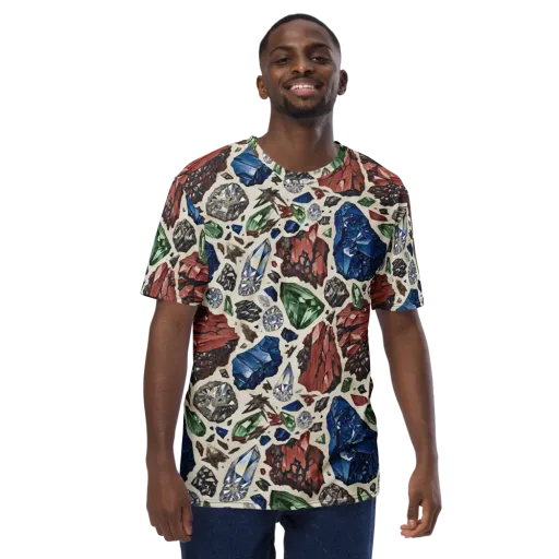 Mineral Menagerie on a Men's Crew Neck T-Shirt