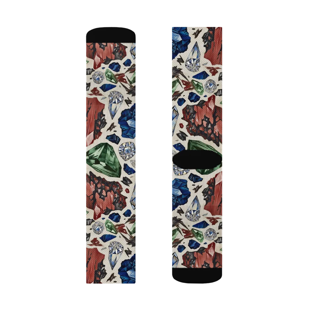 Mineral Menagerie on Socks — Left Sock