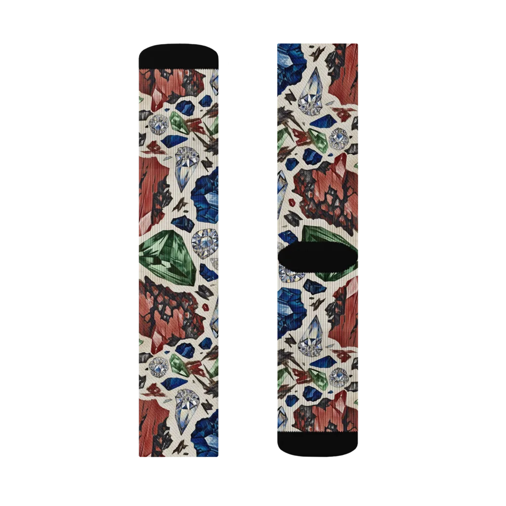 Mineral Menagerie on Socks — Right Sock