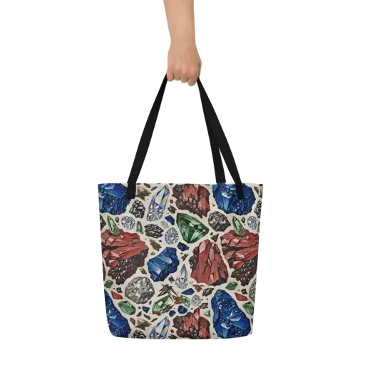 Mineral Menagerie on a Large Tote Bag W/ Pocket
