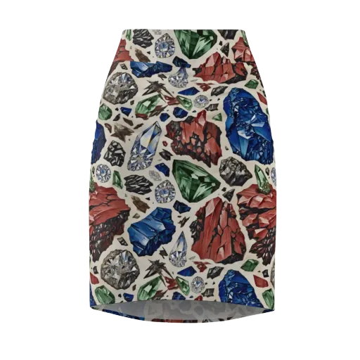 Mineral Menagerie on a Pencil Skirt