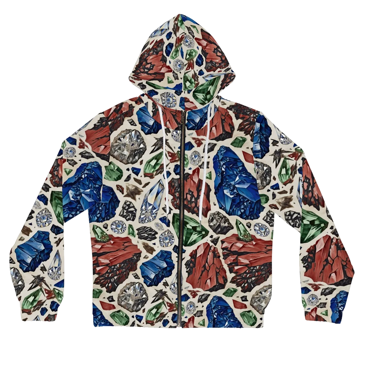 Mineral Menagerie on Women's Full-Zip Hoodie — Front
