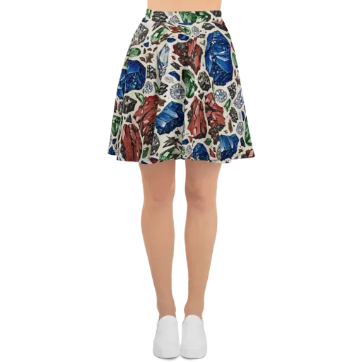 Mineral Menagerie on a Skater Skirt