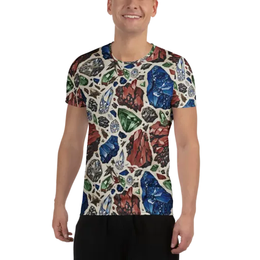 Mineral Menagerie on a Men's Athletic T-Shirt