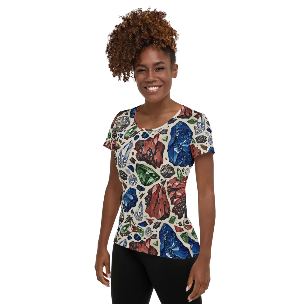Mineral Menagerie on Women's Athletic T-Shirt — Left