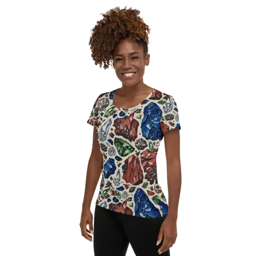 Mineral Menagerie on a Women's Athletic T-Shirt