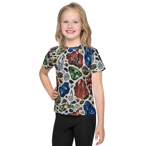 Mineral Menagerie on a Kids Crew Neck T-Shirt