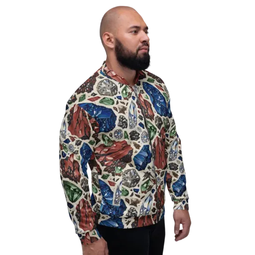 Mineral Menagerie on a Bomber Jacket