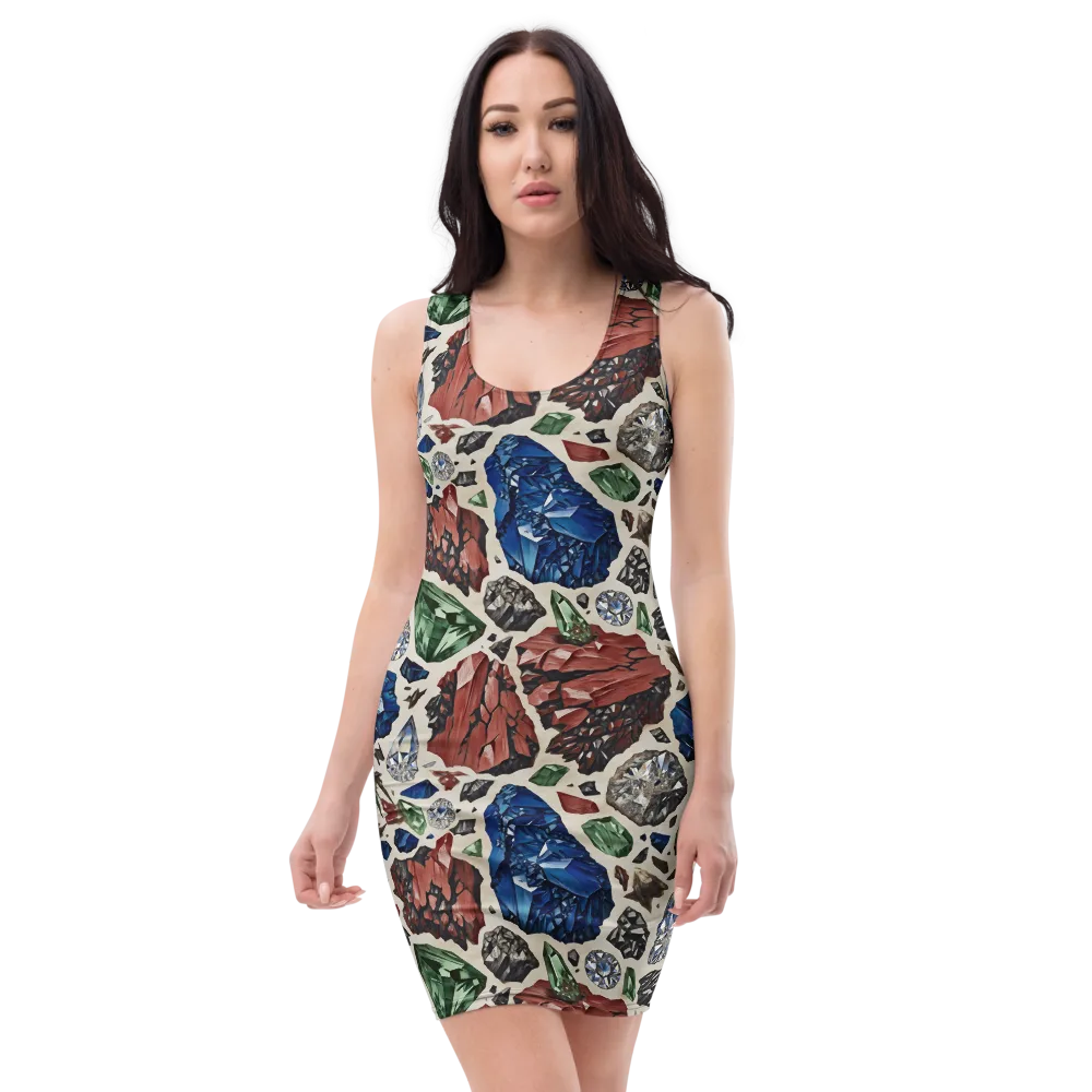 Mineral Menagerie on Bodycon Dress — Front