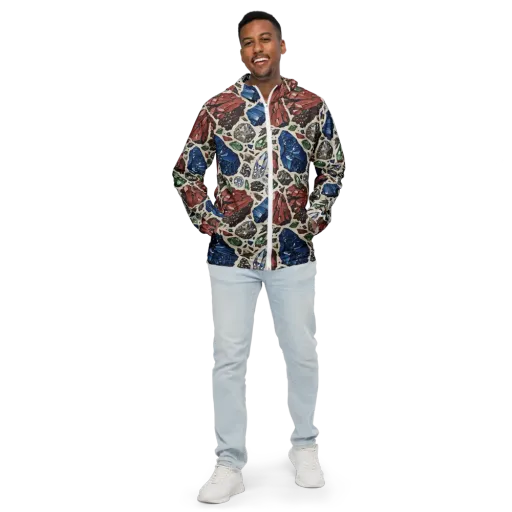 Mineral Menagerie on a Men's Windbreaker