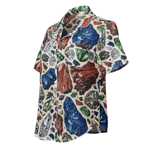 Mineral Menagerie on a Women's Short Sleeve Pajama Top