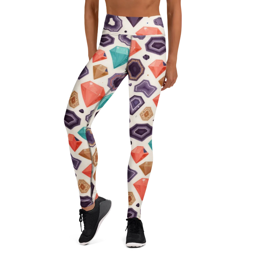 Gemstone Bloom on Yoga Leggings — Front