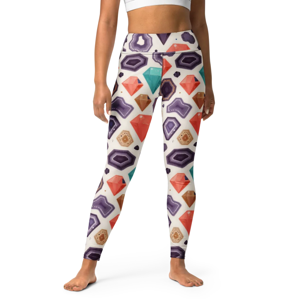 Gemstone Bloom on Yoga Leggings — Front