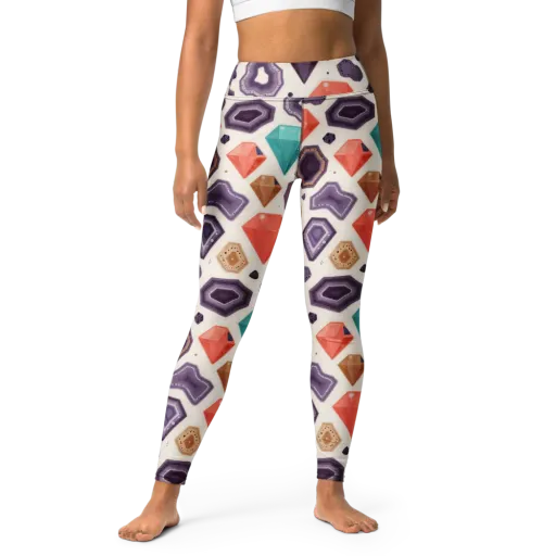 Gemstone Bloom on a Yoga Leggings