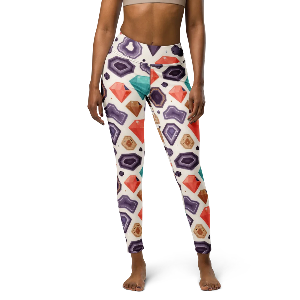 Gemstone Bloom on Yoga Leggings — Front