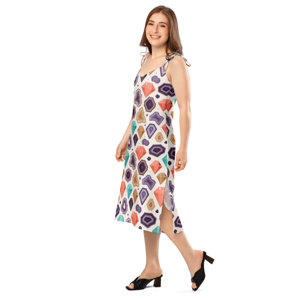 Gemstone Bloom on Slip Dress — Left Front