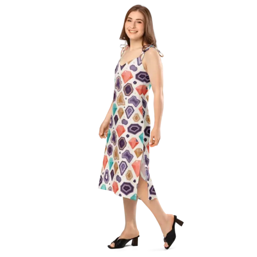 Gemstone Bloom on a Slip Dress