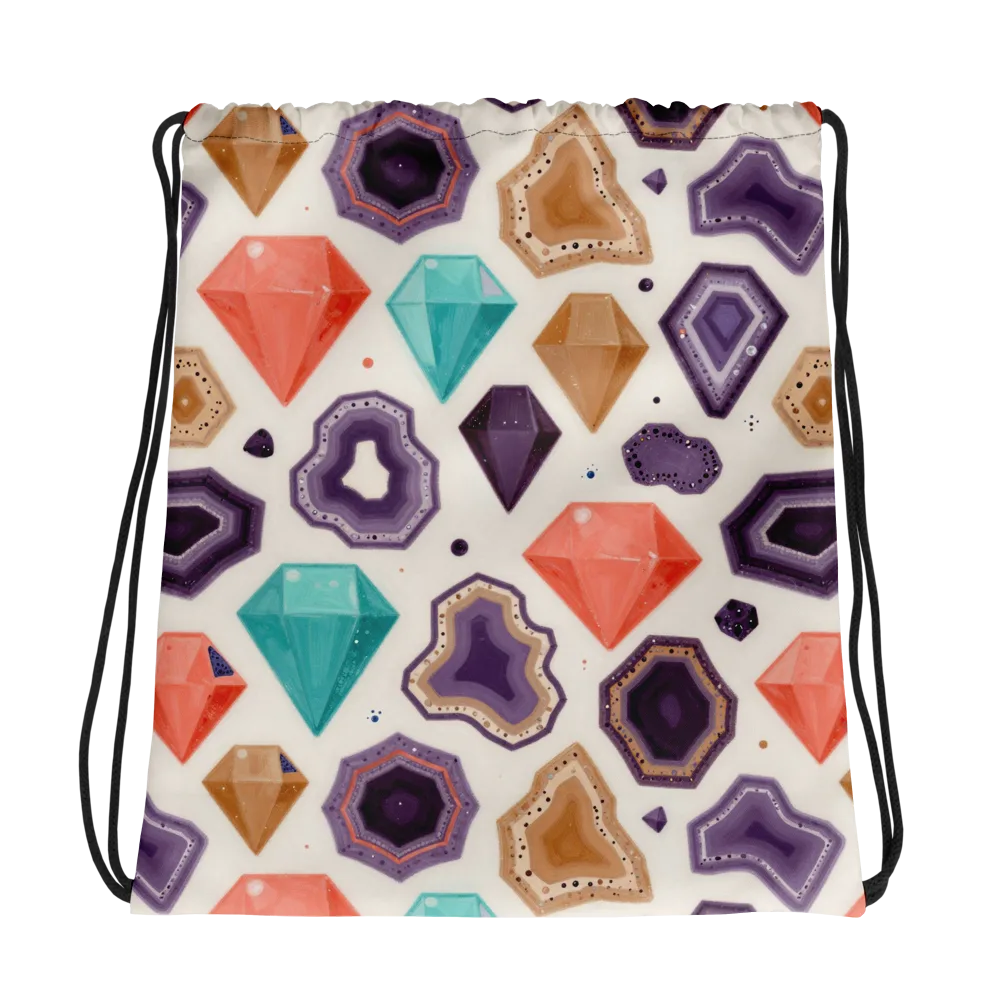 Gemstone Bloom on Drawstring Bag — Photo
