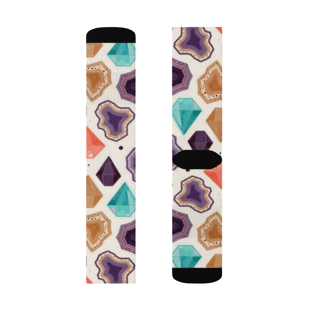Gemstone Bloom on Socks — Right Sock