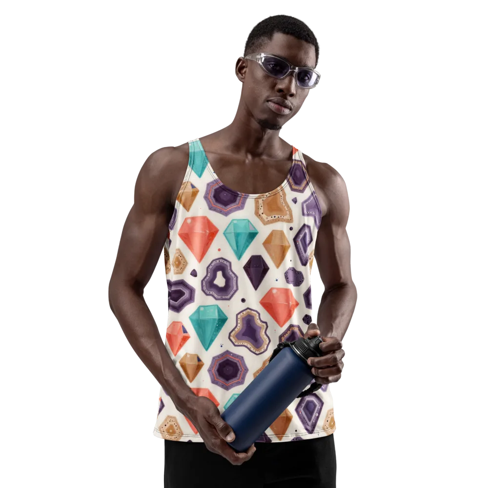 Gemstone Bloom on Men's Tank Top — Front