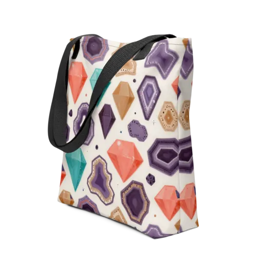 Gemstone Bloom on a Tote Bag