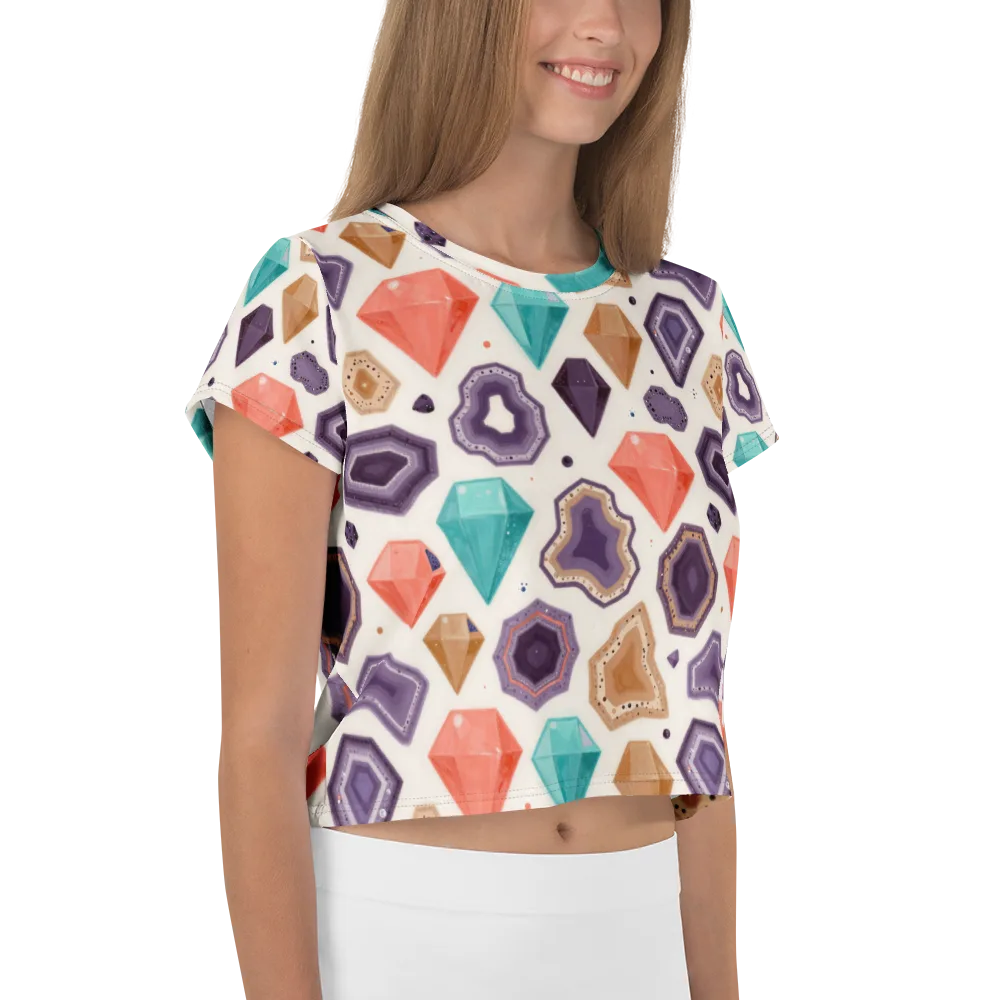 Gemstone Bloom on Crop Tee — Right