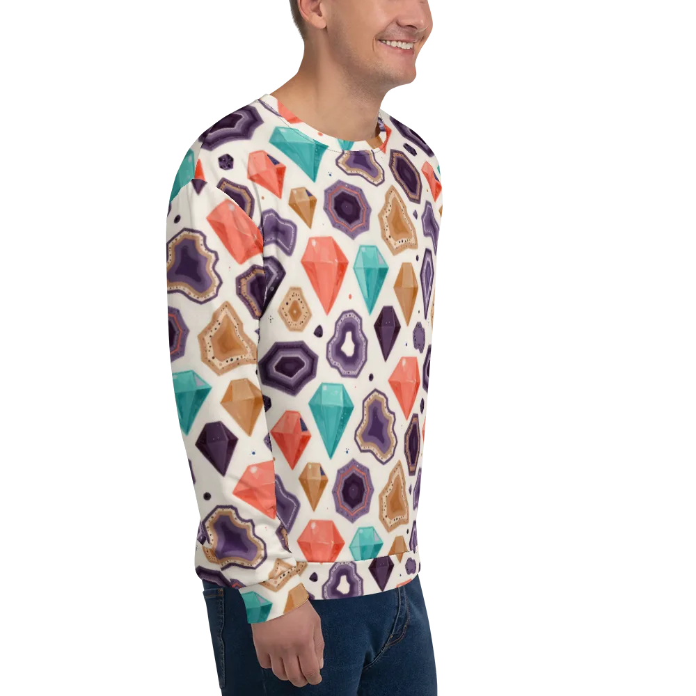 Gemstone Bloom on Sweatshirt — Right Front